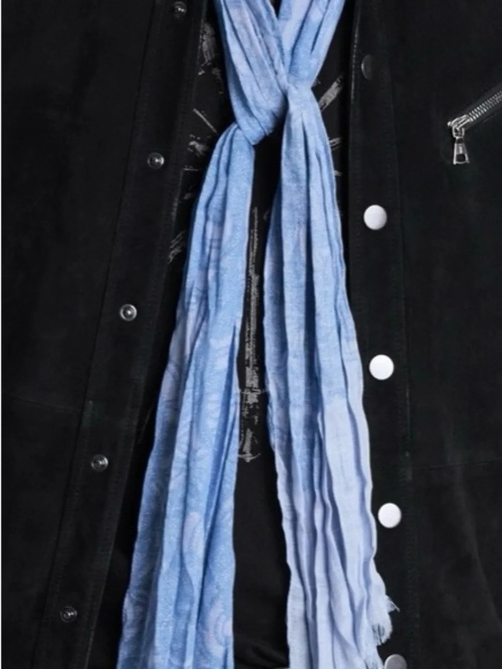 John Varvatos Light Blue Sheer Men’s Scarf